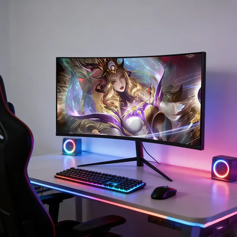 Gaming Monitor Curved - FY 4K Curved Monitor 240Hz Ultra