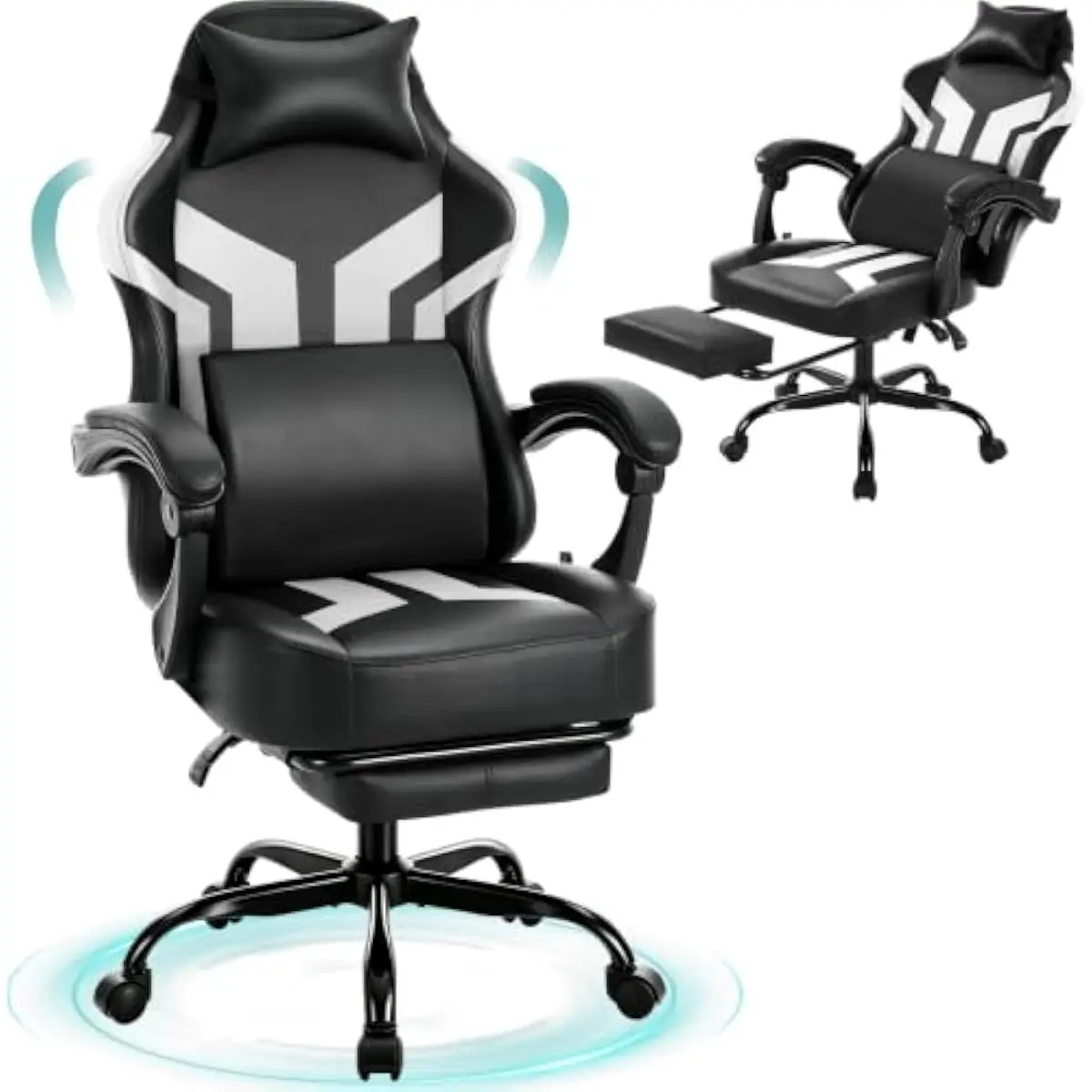 Gaming & Esports District - Ergonomic High-Back Gaming Chair with Retractable