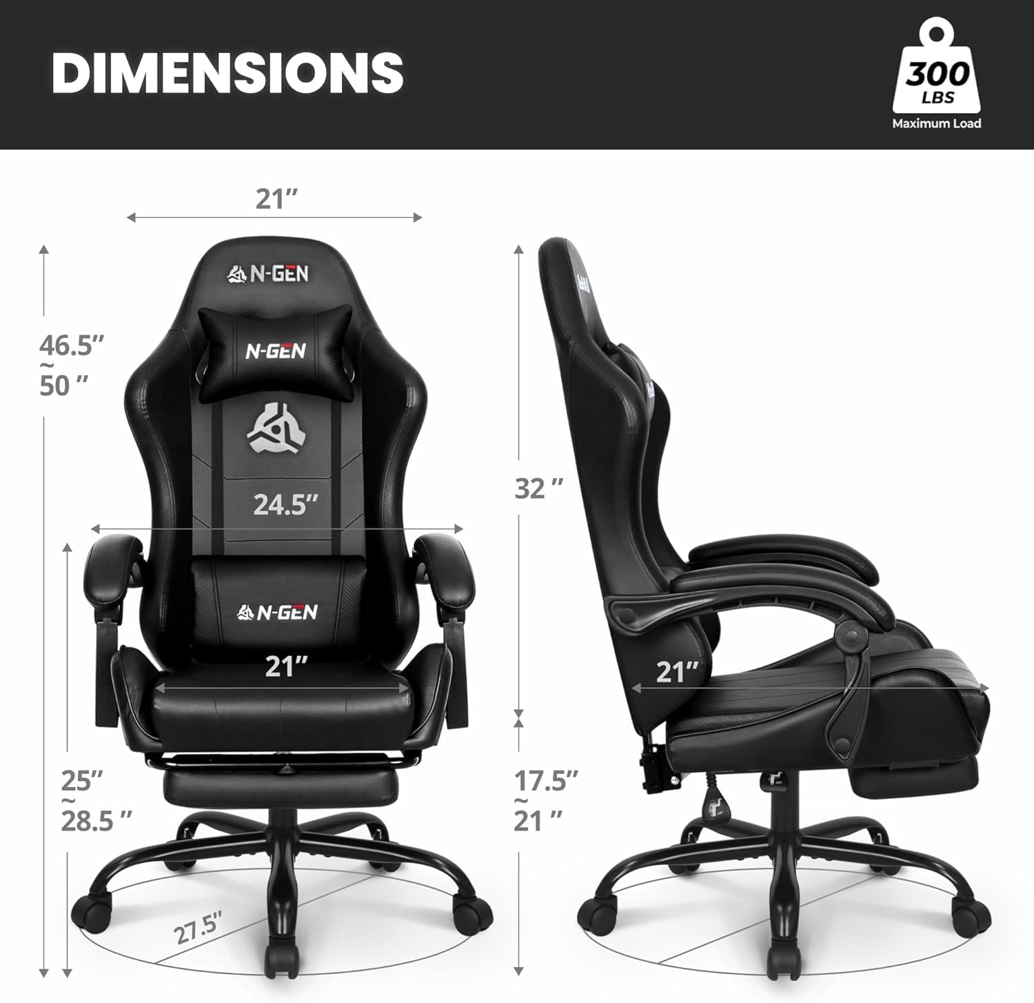 Gaming Chair with Footrest Lum - Gaming & Esports District recension och pris