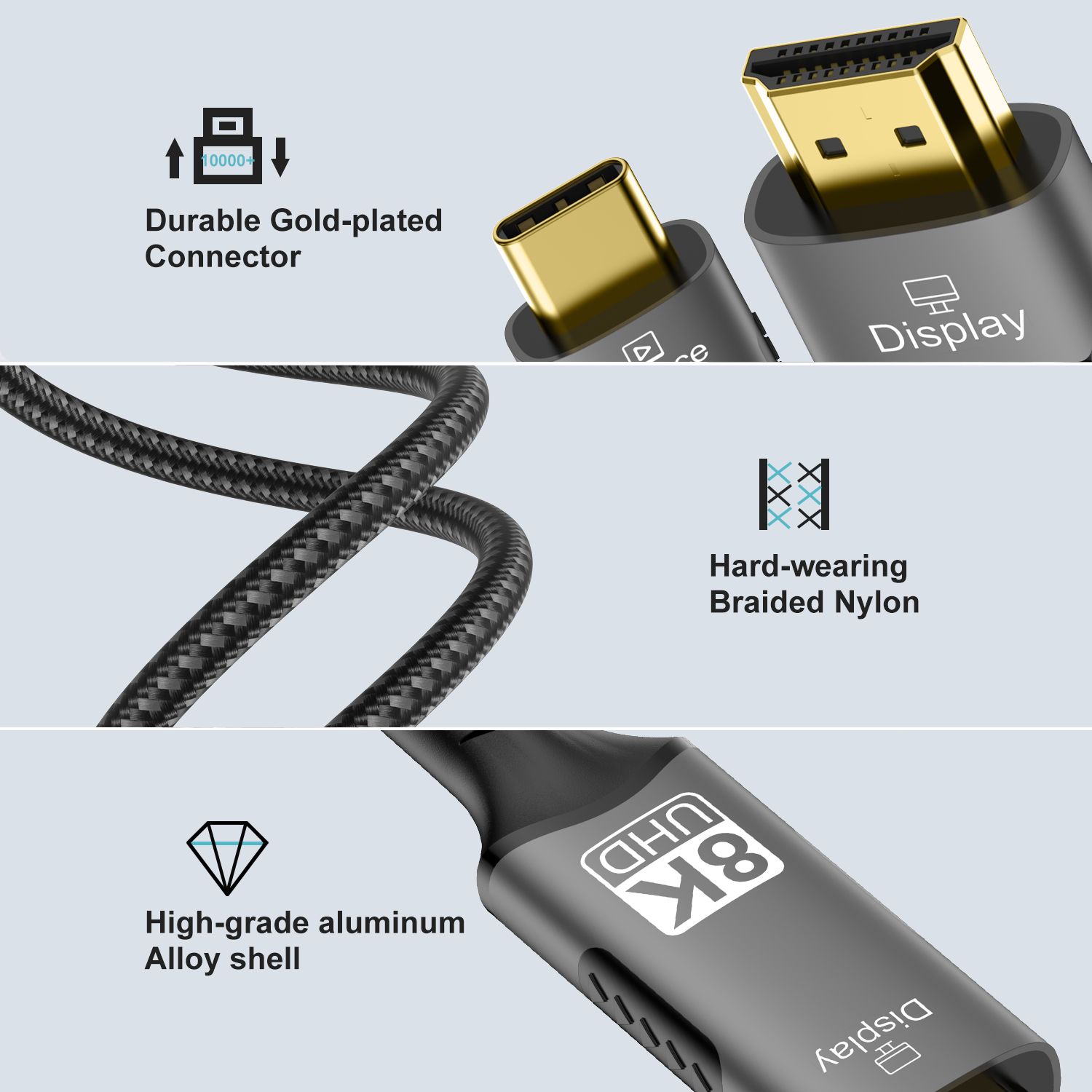 8K Type C to HDMI 2.1 Cable 32 - Esports Gaming Bundle recension och pris