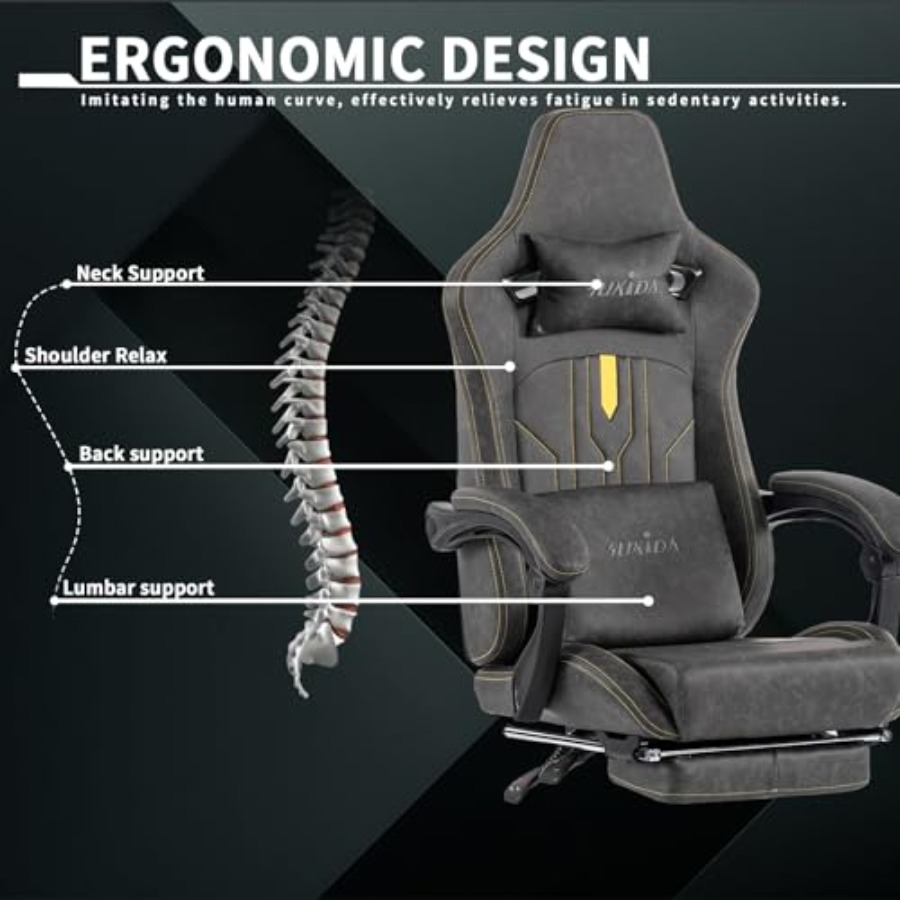 Gaming chair with footrest for - Gaming & Esports District recension och pris