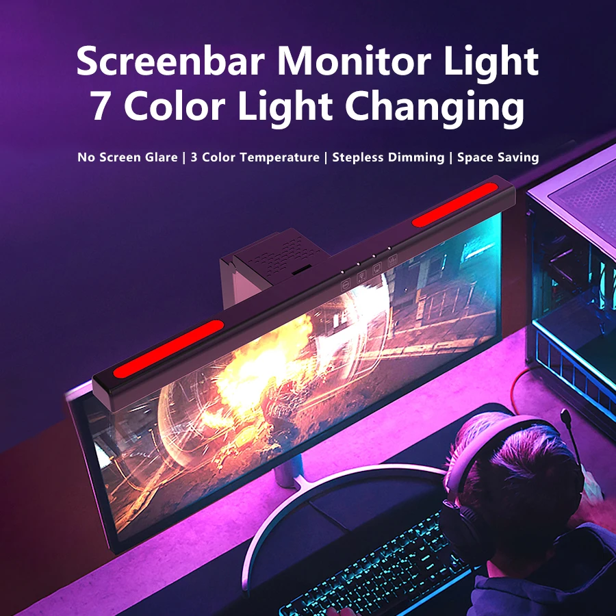 USB Stepless Dimming Screen Ha - Gaming Monitor Curved recension och pris
