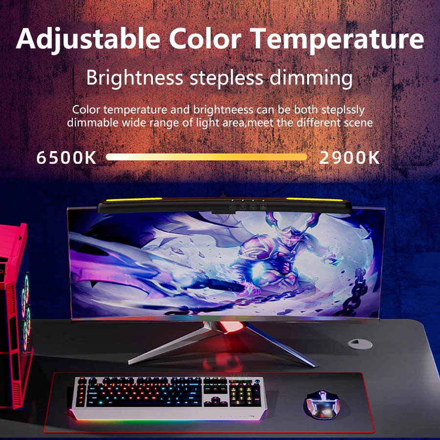 USB Stepless Dimming Screen Ha - Gaming Monitor Curved recension och pris