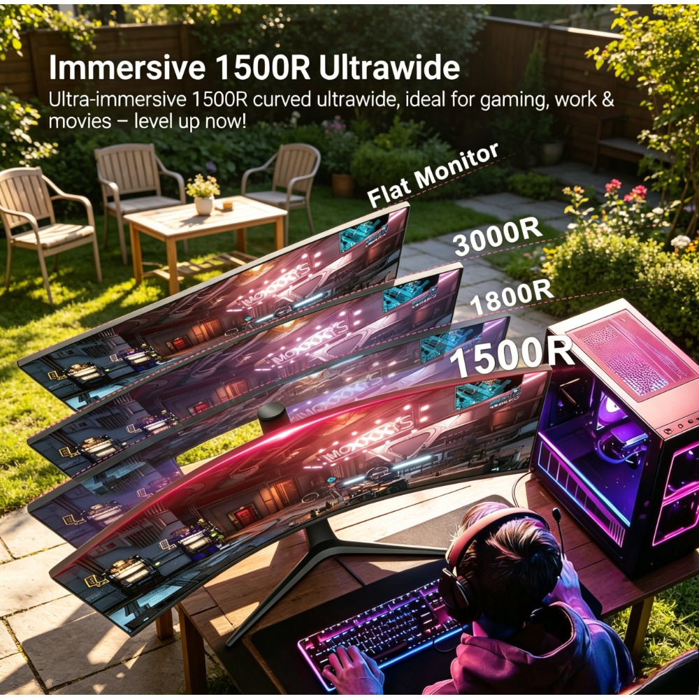 Garden 34 Inch Curved Gaming M - Gaming Monitor Curved recension och pris