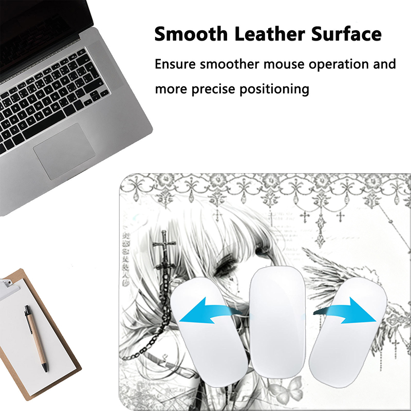 Leather Mousepad Black White A - Esports Gaming Pc recension och pris